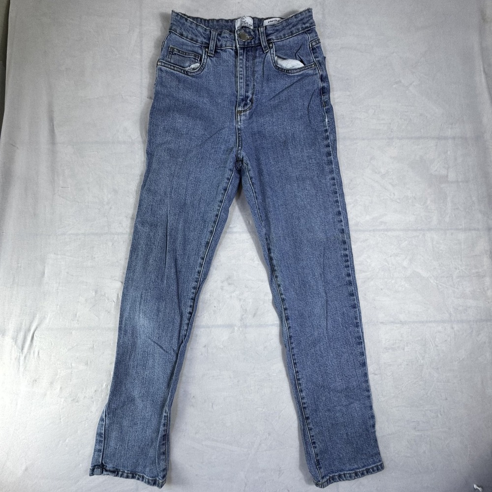 Cotton On Womens Mom Jeans Blue Denim Classic Five-Pocket Comfort Outdoor 8